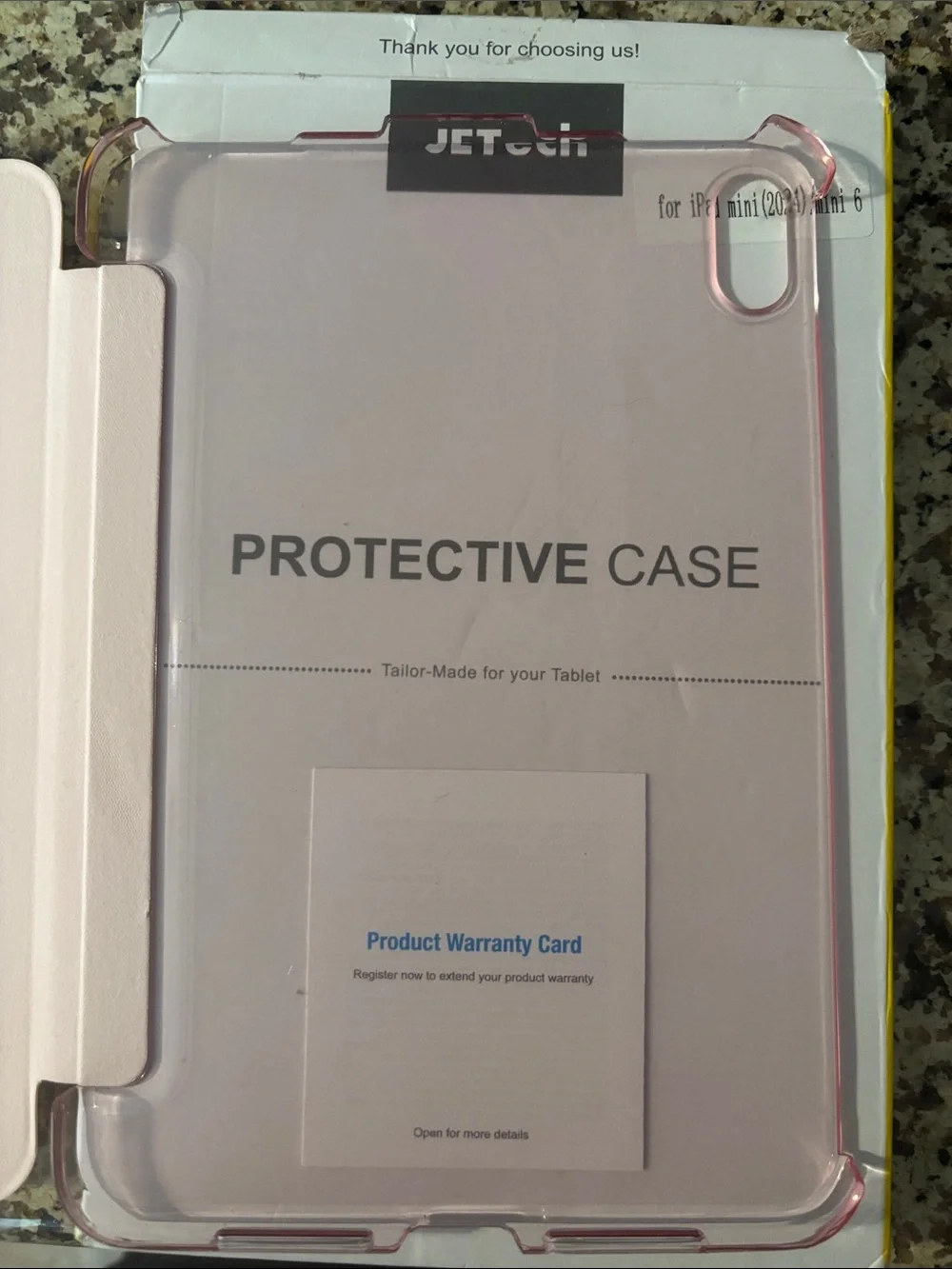Jetech Rose Gold Tablet Case with Tri-Fold Stand